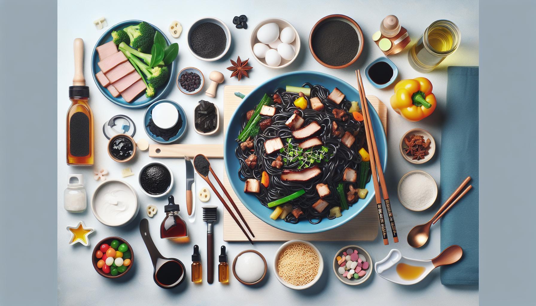 Korean Jajangmyeon Recipe: Black Bean Noodles Made Easy (AI Generated Image)