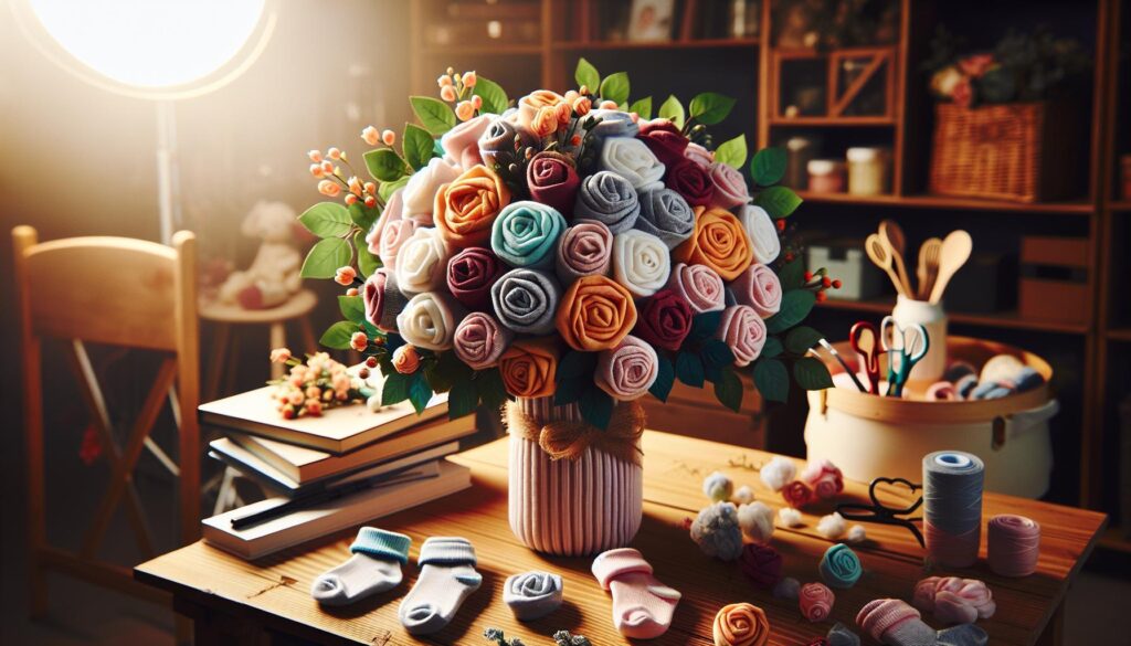 Baby Sock Rose Bouquet Instructions: A Unique DIY Gift
